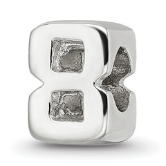 Sterling Silver Reflections Number 8 Bead