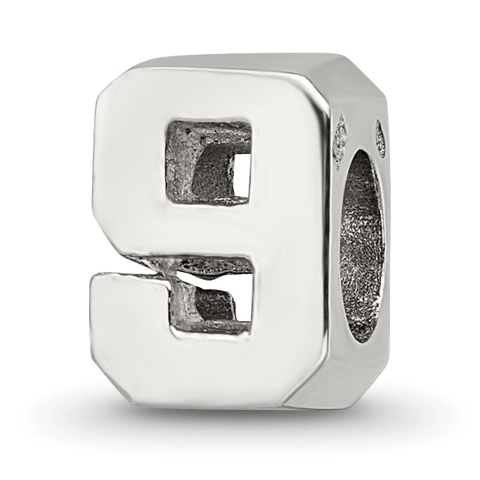 Sterling Silver Reflections Number 9 Bead