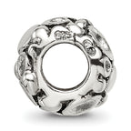 Sterling Silver 925 Antiqued Bali Bead with Solid Design 8.18mm