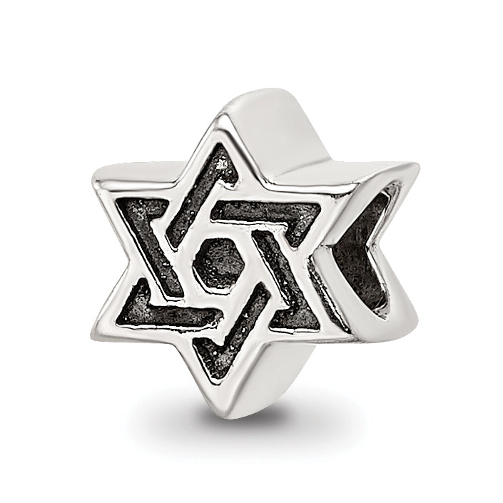 Sterling Silver Reflections Kids Star of David Bead Main image