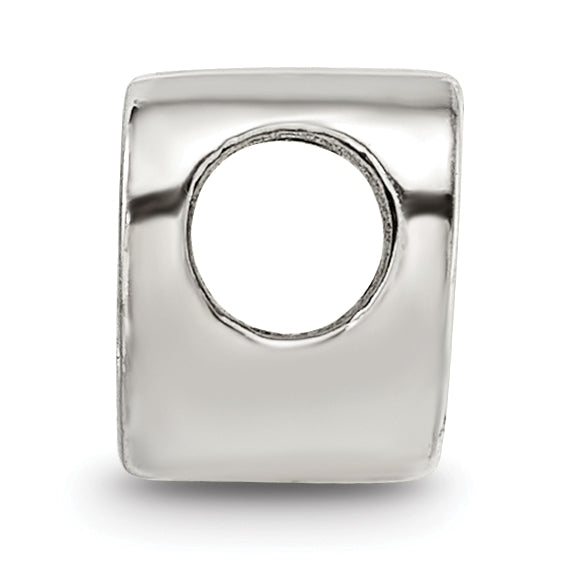 Sterling Silver 925 Kids Heart Bead with Cross and Scroll Design Secondary image