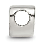 Sterling Silver 925 Kids Heart Bead with Cross and Scroll Design