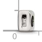 Sterling Silver 925 Kids Number 0 Bead with Polished Finish, Casted Design