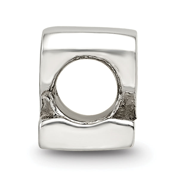Sterling Silver 925 Kids Number 2 Bead with Polished Finish Solid Design Secondary image