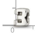 Sterling Silver 925 Polished Kids Bead with Number 3 Solid Design
