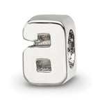 Sterling Silver 925 Kids Number 6 Bead with Polished Finish Solid Design