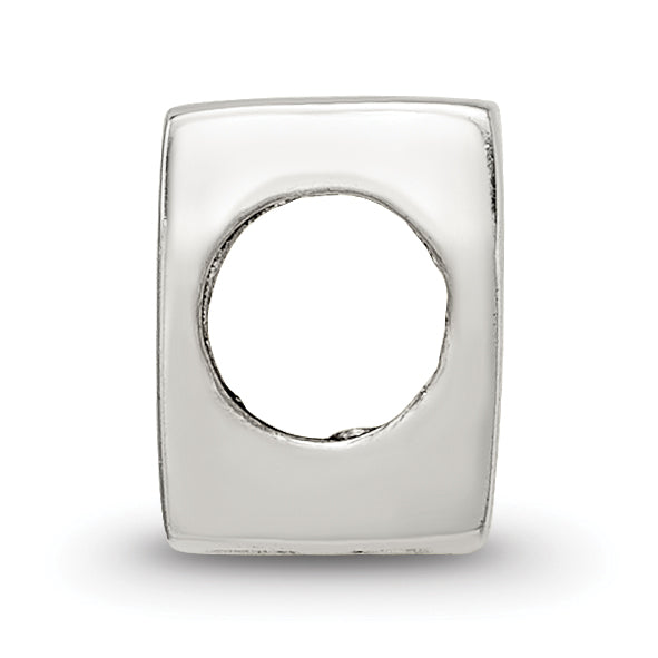 Sterling Silver 925 Kids Number 7 Bead with Polished Finish Solid Design