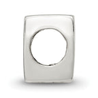 Sterling Silver 925 Kids Number 7 Bead with Polished Finish Solid Design