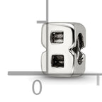 Sterling Silver 925 Kids Number 8 Bead with Polished Finish