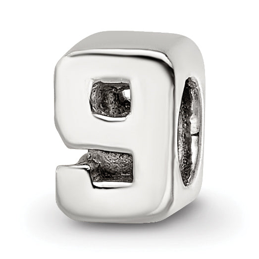Sterling Silver Reflections Kids Number 9 Bead Main image
