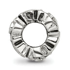 Sterling Silver 925 Butterfly Bead with CZ Accent Antiqued Finish