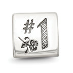 Sterling Silver 925 Antiqued Trilogy Bead for Mom