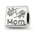Sterling Silver 925 Antiqued Trilogy Bead for Mom