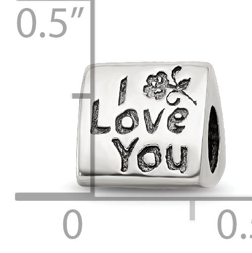 Sterling Silver 925 Antiqued Trilogy Bead for Mom