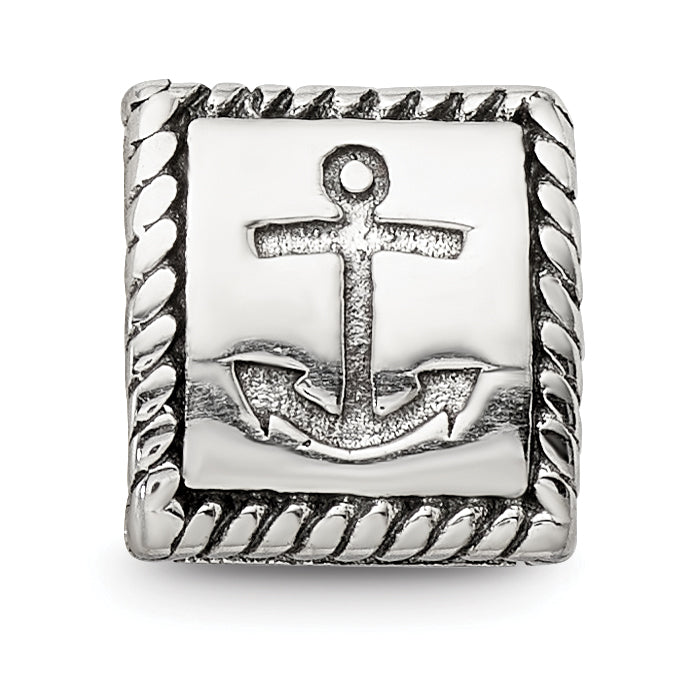 Sterling Silver Reflections Anchor, Cross, Heart Trilogy Three Sided Bead