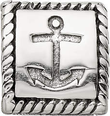 Sterling Silver Reflections Anchor, Cross, Heart Trilogy Three Sided Bead