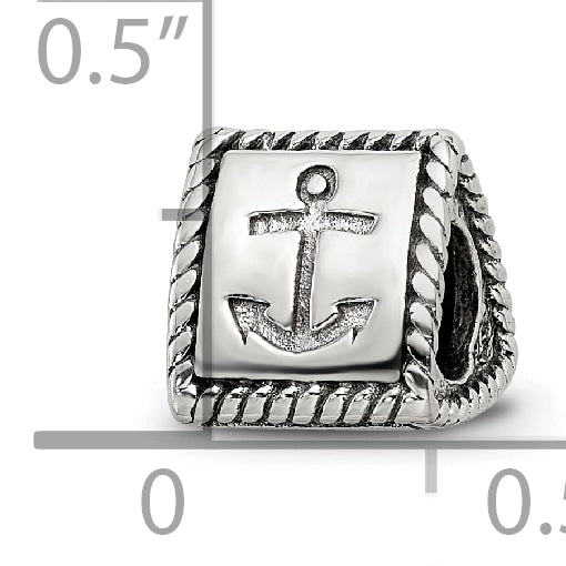 Sterling Silver Reflections Anchor, Cross, Heart Trilogy Three Sided Bead