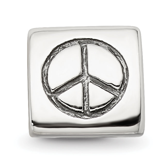 Sterling Silver Reflections Peace, Smiley Face & Heart Trilogy Bead