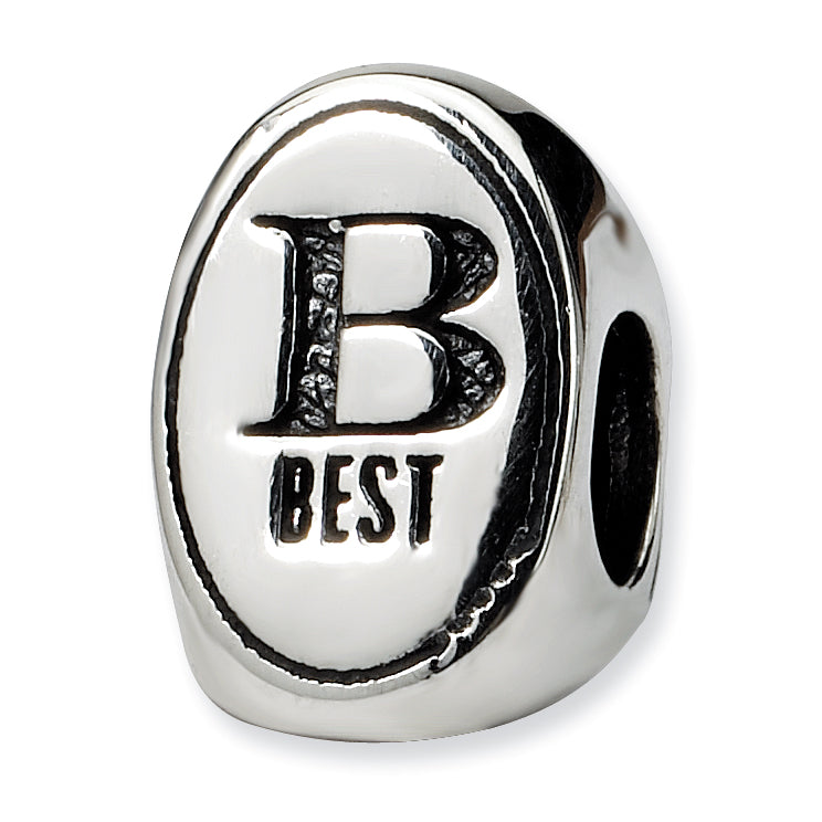 Sterling Silver 925 Antiqued Best Friend Trilogy Oval Bead Secondary image