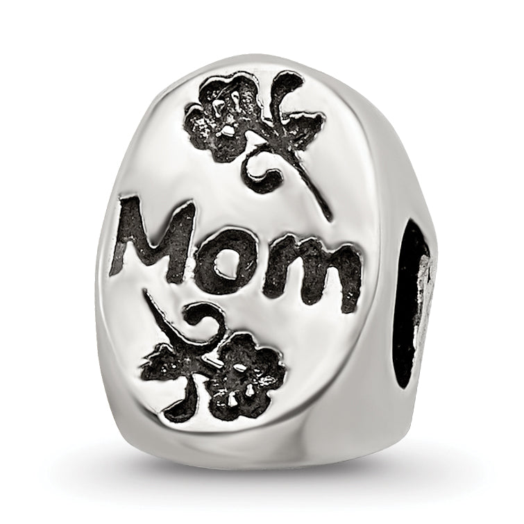 Sterling Silver Reflections #1 Mom Trilogy Oval Bead