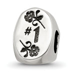 Sterling Silver Reflections #1 Mom Trilogy Oval Bead
