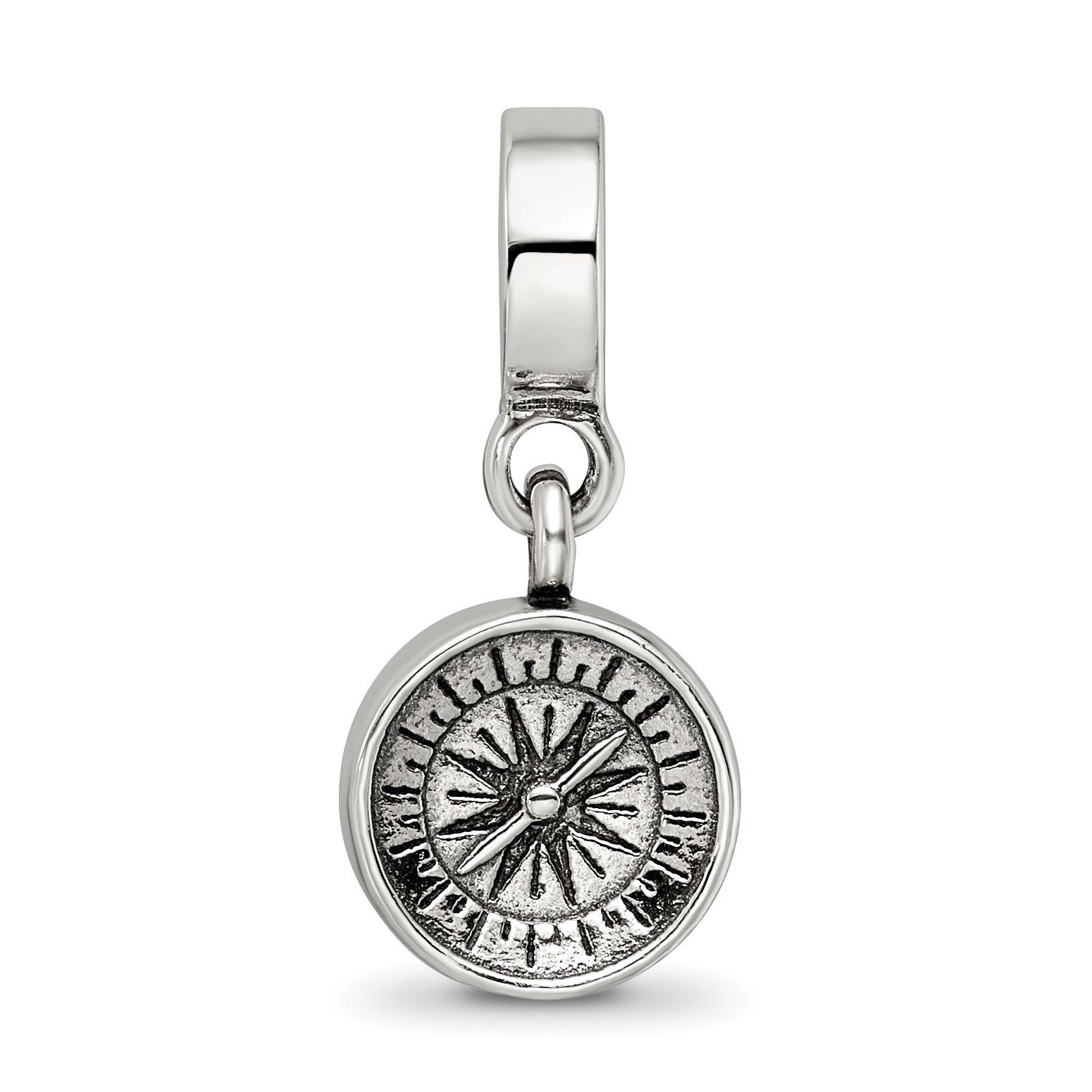 Sterling Silver Reflections Compass Dangle Bead