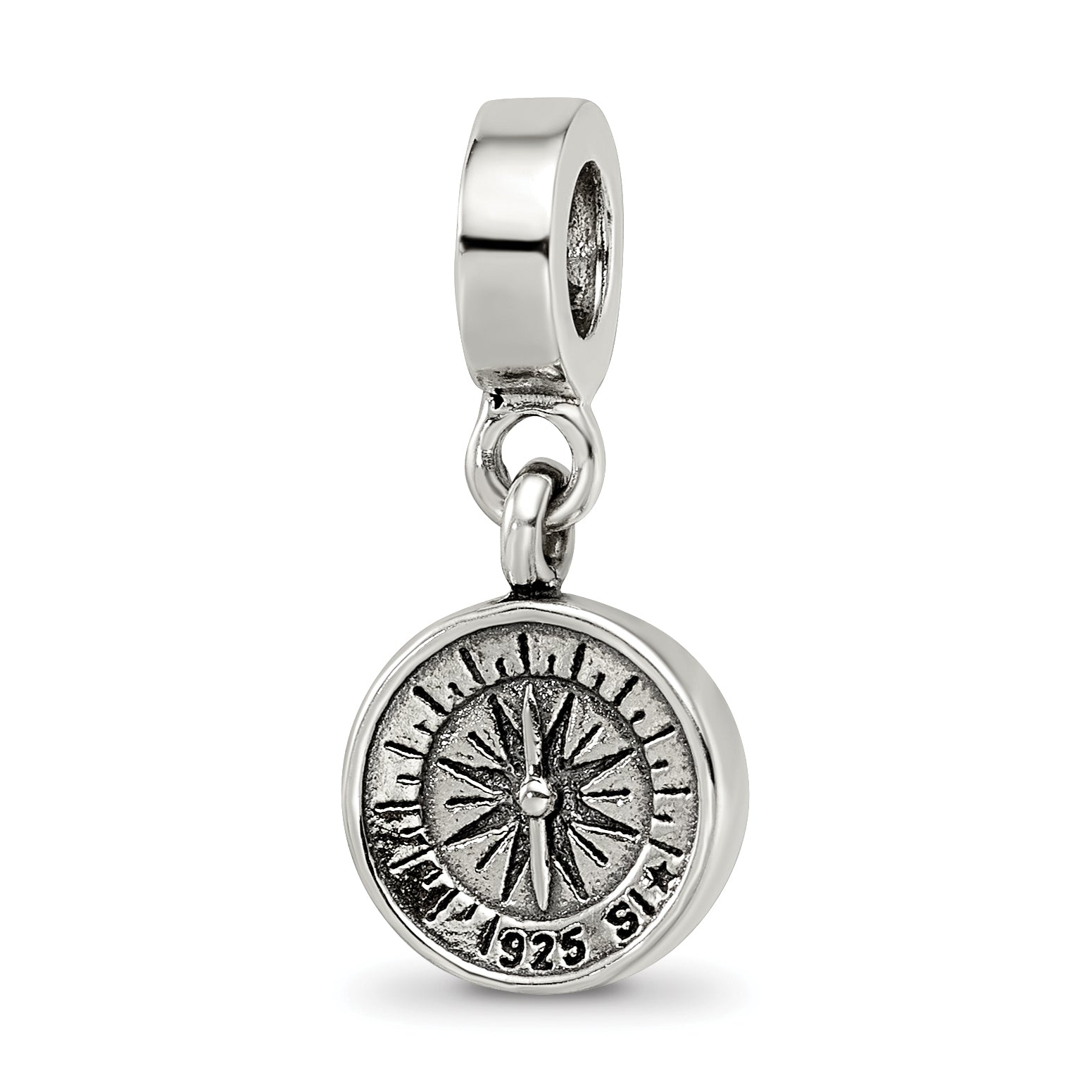 Sterling Silver Reflections Compass Dangle Bead