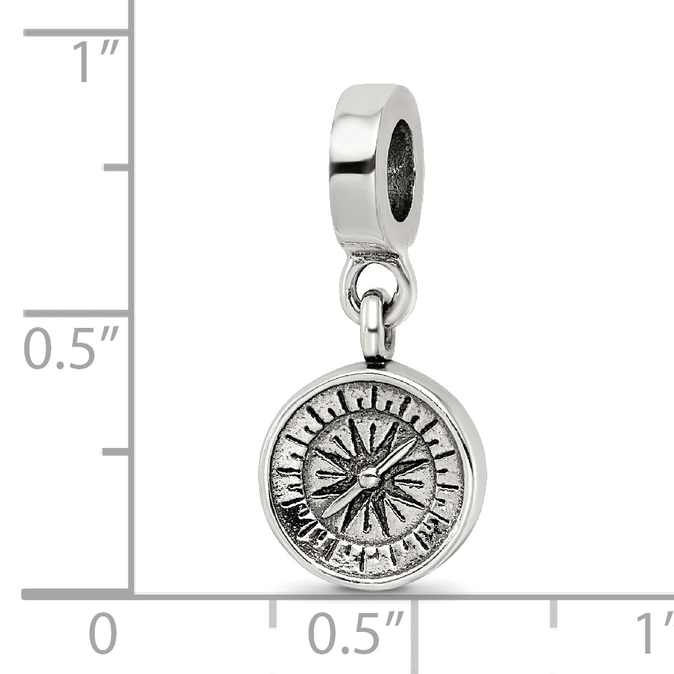 Sterling Silver Reflections Compass Dangle Bead