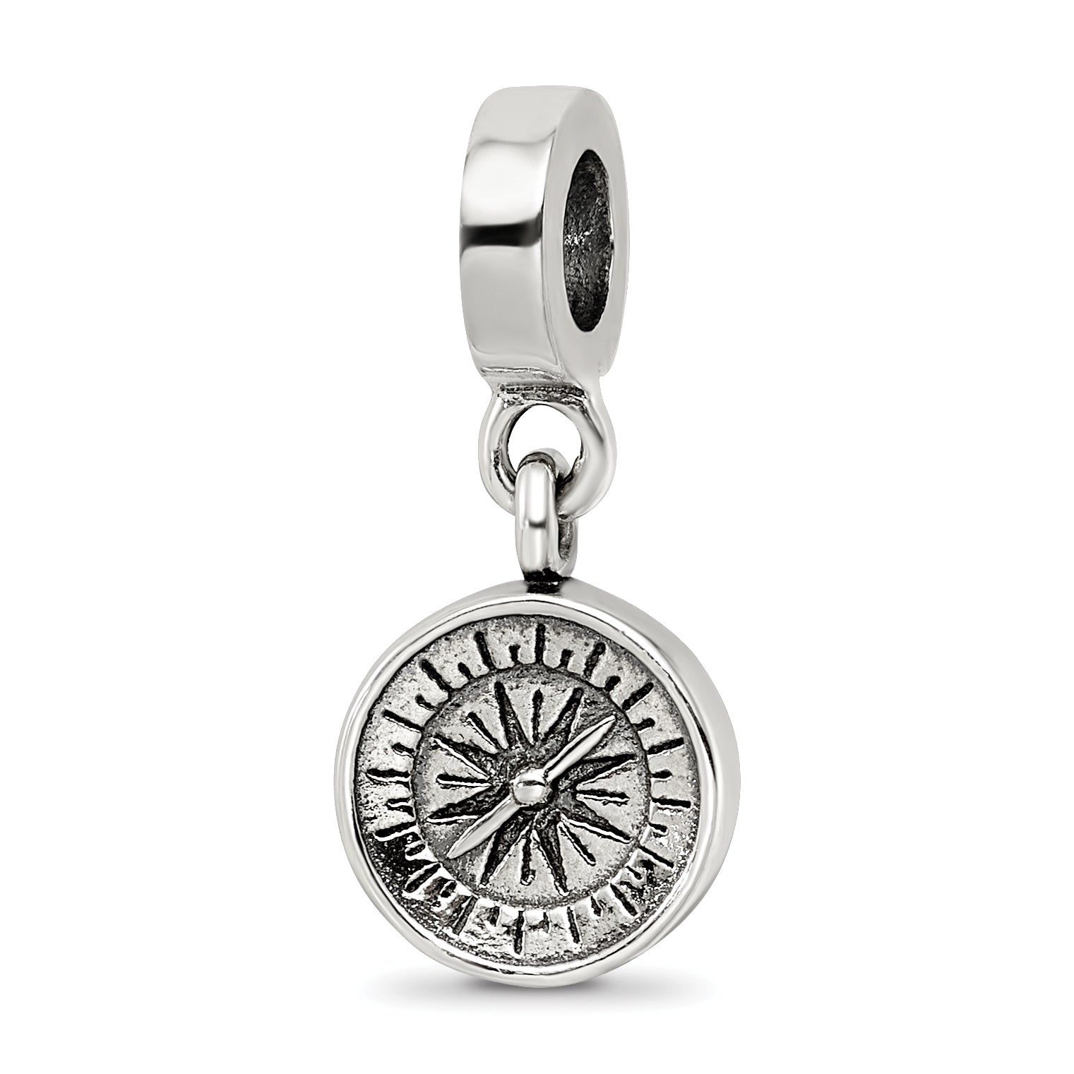 Sterling Silver Reflections Compass Dangle Bead