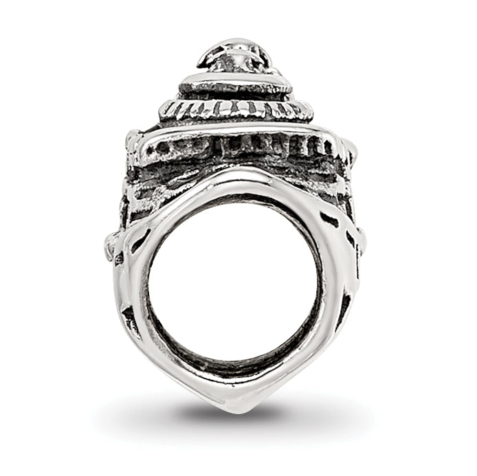 Sterling Silver 925 Antiqued Cruise Ship Bead Solid Themed Jewelry