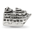 Sterling Silver 925 Antiqued Cruise Ship Bead Solid Themed Jewelry