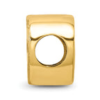 Sterling Silver 925 Gold-Plated Mom Heart Bead with Polished Finish