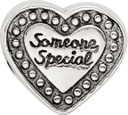 Sterling Silver 925 Antiqued Bead for Someone Special Solid Cast Design