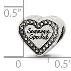 Sterling Silver 925 Antiqued Bead for Someone Special Solid Cast Design