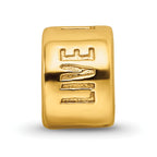 Sterling Silver Gold-Plated Spacer Bead with Live Laugh Love Engraving