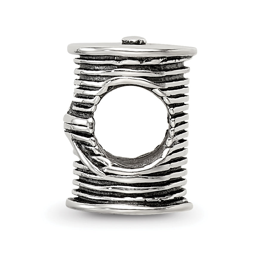 Sophia Jewelers 925 Sterling Silver Antiqued Thread & Needle Bead Elegant Cast Design