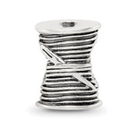 Sophia Jewelers 925 Sterling Silver Antiqued Thread & Needle Bead Elegant Cast Design