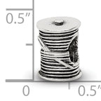 Sophia Jewelers 925 Sterling Silver Antiqued Thread & Needle Bead Elegant Cast Design