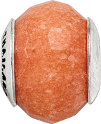 Sterling Silver 925 Bead with Green Quartz Stone Polished Finish