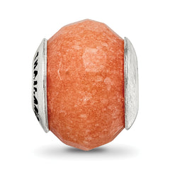 Sterling Silver 925 Bead with Green Quartz Stone Polished Finish