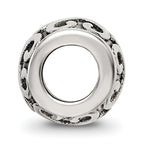 Sterling Silver 925 Antiqued Scroll Bali Bead Solid Casted Elegant Design