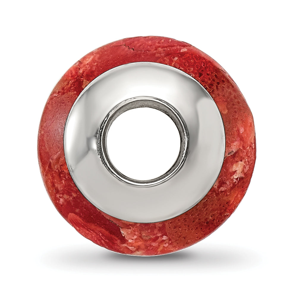 Sterling Silver Bamboo Coral Bead with Polished Finish Earth-Inspired Design Secondary image