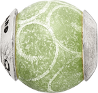 Sterling Silver 925 Jade Stone Bead with Polished Finish