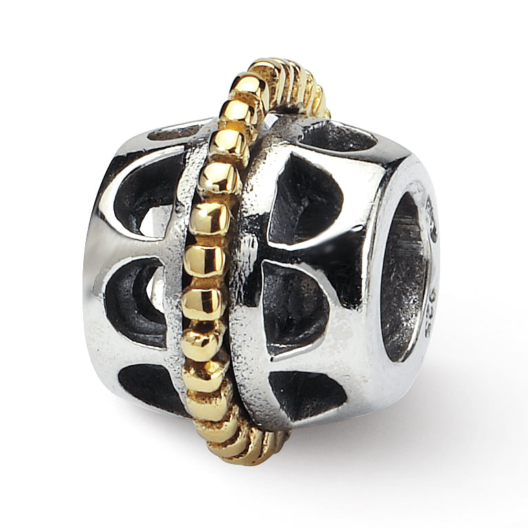 Sterling Silver & 14k Reflections Bali Bead