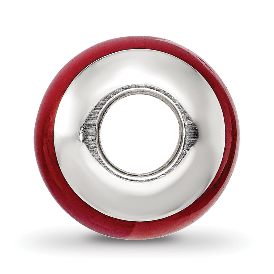 Sterling Silver 925 Red Quartz Bead with Polished Finish Secondary image
