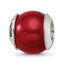 Sterling Silver Reflections Red Quartz Stone Bead
