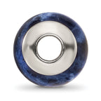 Sterling Silver 925 Sodalite Stone Bead with Polished Finish