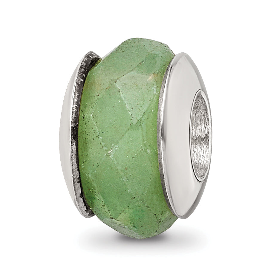 Sterling Silver Reflections Aventurine Stone Bead Main image