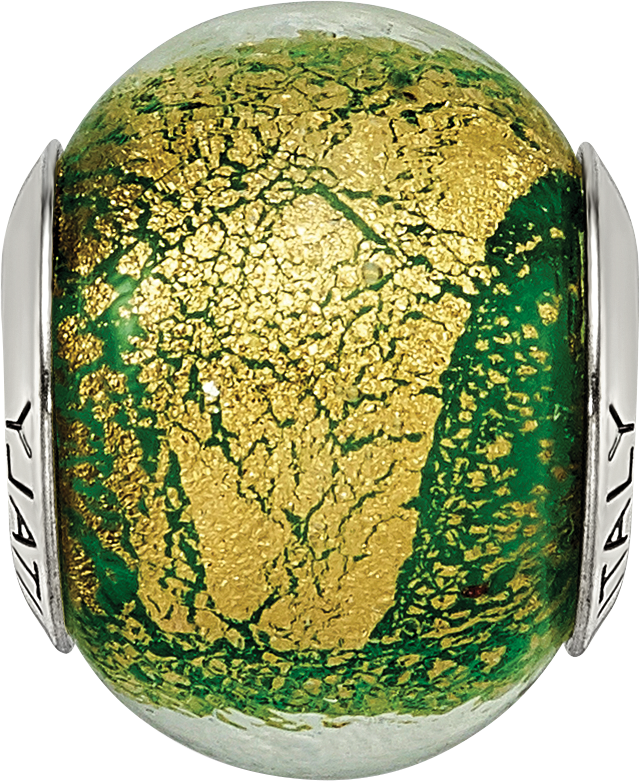 Sterling Silver Murano Glass Bead with Polished Finish Elegant Design