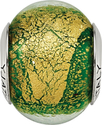 Sterling Silver Murano Glass Bead with Polished Finish Elegant Design